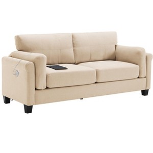 NicBex 79 Inch Modern Linen Upholstered 3-seat Sofa with USB Charger for Living Room,Apartment,Office - 1 of 4