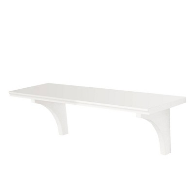 7.5" x 35" Mission Shelf with Bracket White - InPlace