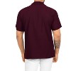 LA LEELA Mens Short Sleeve Button Down Solid Casual Camp Vacation Shirts Business Collared Shirt for Men Summer Work Shirts with Pocket - 2 of 4