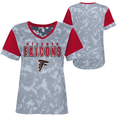 New Era Women's Atlanta Falcons Burnout Red T-Shirt