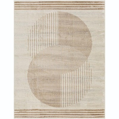 Mark & Day Lakin 2'x3' Rectangle Woven Indoor Area Rugs Light Brown: Modern Stripe, Stain-Resistant, Pet Friendly