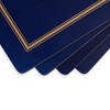 Pimpernel Classic Midnight Blue Placemats - Set of 4 Rectangular Cork Backed Table Mats with Deep Blue Finish - Heat Resistant Wipe Clean Dining Mats - 2 of 4