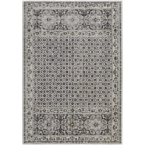 HomeRoots 2' X 3' Ivory Taupe And Gray Abstract Stain Resistant Area Rug - 1 of 3
