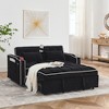SKRAN Versatile Foldable Sofa Bed in 3 Lengths, Modern Sofa Sofa Sofa Velvet Pull-Out Bed, Adjustable Back and Ashtray and Swivel Phone Stand - 2 of 4