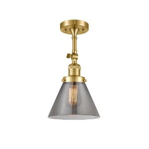 Cone - 1 Light Semi-Flush Mount In Industrial Style-14.5 Inches Tall and 7.75 Inches Wide - 1 of 1