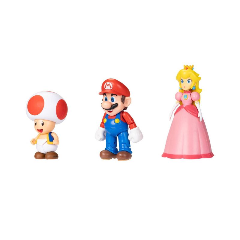 Nintendo Super Mario Toad, Mario, and Peach Action Figure Set - 3pk (Target Exclusive), 6 of 9