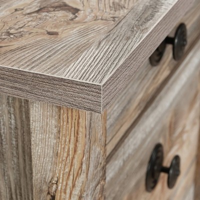 Rustic Cedar L-Shaped Wood Computer Desk with Drawers