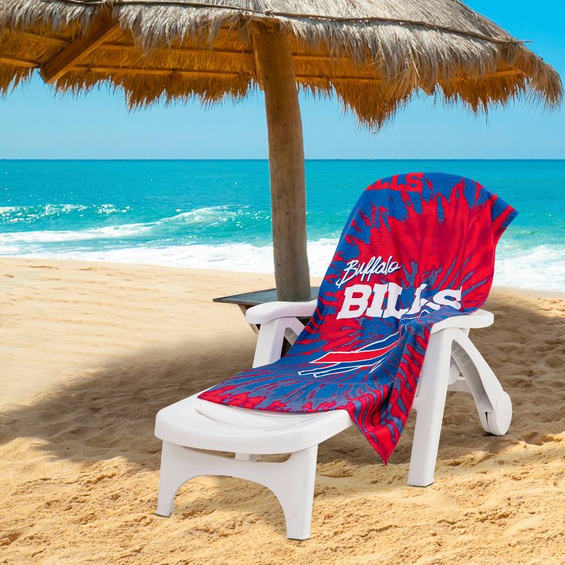 NFL Buffalo Bills Pyschedelic Beach Towel, 2 of 7