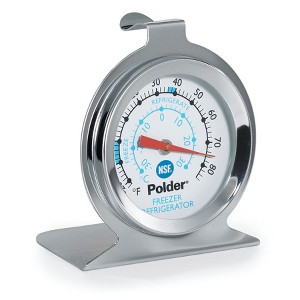 Polder THM-560N Refrigerator/Freezer Thermometer, Stainless Steel - 1 of 1