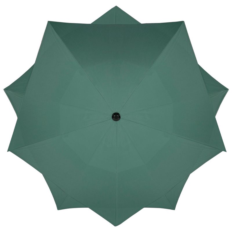 Northlight 8.5ft Outdoor Patio Lotus Umbrella with Hand Crank, Green, 3 of 7