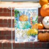 Happy Fall Stacked Pumpkins Garden Linen Flag - 2 of 3