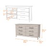 Lyngins Modern 6-Drawer Dresser,Chest of Drawers with Elevated Base,Storage Furniture for Bedroom,Living Room - 3 of 4