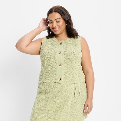 Women's Button-Front Sweater Vest - Future Collective
