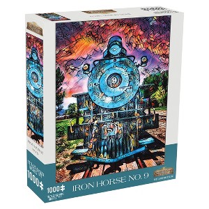 Mchezo 1000pc "Iron Horse No. 9" Puzzle, Vintage Train Collector - 1 of 4