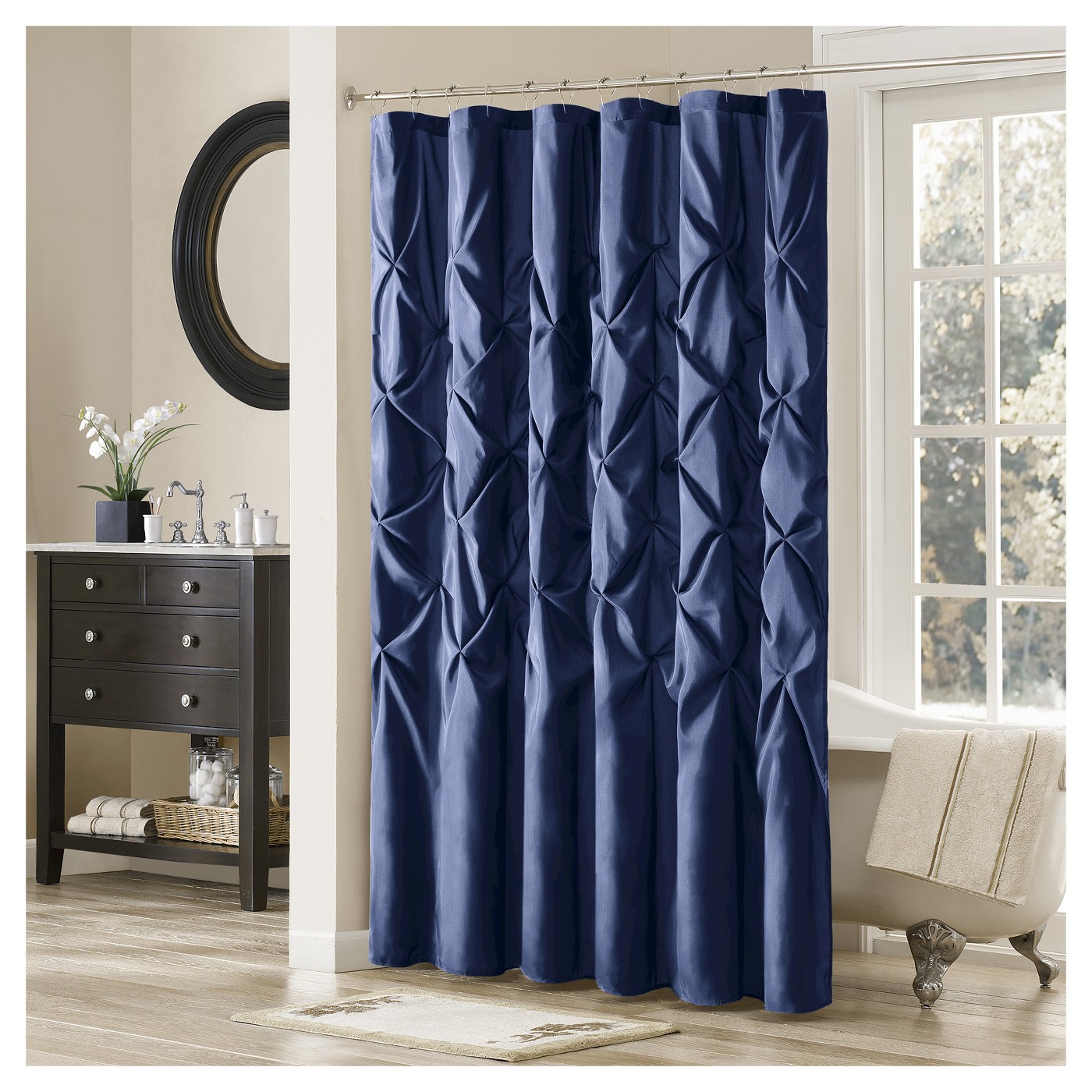Piedmont Solid Polyester Shower Curtain - image 1 of 4