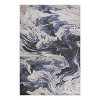 LunaLulinlk 5X7 L.Blue /Abstract Non-Shedding Stylish and Stain Resistant Area Rug - 2 of 4
