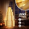 Karl Home 6FT Lighted Beige Gift Box Tower Christmas Decorations - 4 of 4