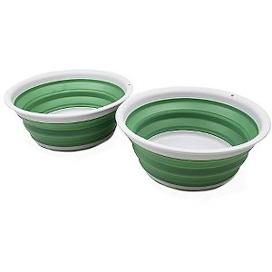 SAMMART 5.5L (1.45 Gallon) Set of 2 Collapsible Wash Tub - Foldable Dish Tub - 1 of 4