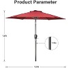 Osparple Outdoor Umbrellas for Patio Travel Beach Umbrella Waterproof Sports Umbrella for Garden without Base - 4 of 4
