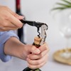 True TrueTap Double Hinged Waiter’s Corkscrew, Black Wine Bottle Opener with Flat Foil Cutter, Wine Key - 2 of 4