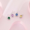 Girls' CZ Birthstone Heart Sterling Silver Charms - In Season Jewelry - 4 of 4