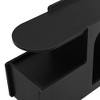 NicBex Modern Coffee Table with 5mm Fluted Tempered Glass Top & Lockable Wheels Mobile Center Table - 4 of 4
