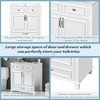 Okak Modern Freestanding Bathroom Vanity with Sink Combo,Solid Wood Bathroom Storage Cabinet with 3 Drawers & 2 Doors - 3 of 4
