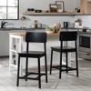 Saracina Home Minimalist Solid Wood Counter Height Barstool Set - 2 of 4