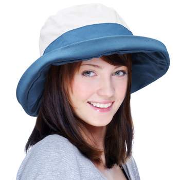 Solaris 100% Cotton Packable Bucket Hat, Wide Brim Bucket Hat for Women, UPF 50 Reversible Women Hat, Summer Outdoor Must Haves Hats