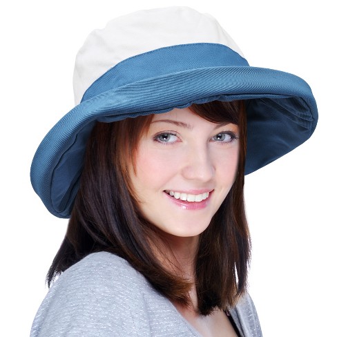 Tirrinia Packable Bucket Sun Hat, Wide Brim Bucket Hat for Sun Protection,  UPF 50 Foldable Reversible Women Hat for Travel, Beach