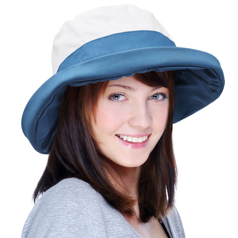 Solaris 100% Cotton Packable Bucket Hat, Wide Brim Bucket Hat for Women, UPF 50 Reversible Women Hat, Summer Outdoor Must Haves Hats, 1 of 9