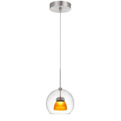 4.75" Integrated LED Dimmable Double Glass Mini Pendant Yellow - Cal Lighting