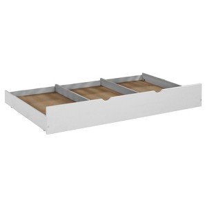 Solid Wood Twin Trundle Bed - Gray - Saracina Home, White