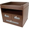 Victor Technology Wood Tidy Tower Organizer Mocha Brown (B5500) - 2 of 3