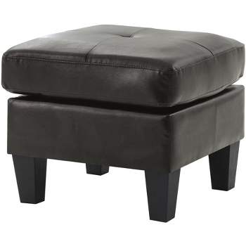 Passion Furniture Newbury Faux Leather Upholstered Ottoman