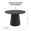 Dovelina Round Dining Table Mid-Century Dining Room Table with Designer Table Base - 3 of 4