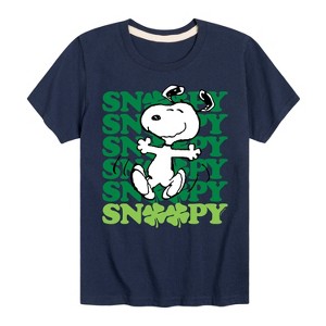 Boys' - Peanuts - Snoopy Clover Dance Short Sleeve Graphic T-Shirt - 1 of 4
