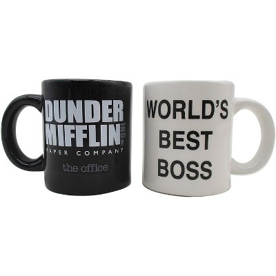 Silver Buffalo The Office Mugs Best Boss Manager Ceramic Salt And Pepper  Shaker Set : Target