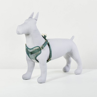 Tartan Plaid Adjustable Dog Harness - Tonal Green - Hearth & Hand™ with Magnolia