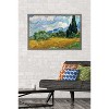 Trends International Wheat Field with Cypresses Framed Wall Poster Prints - 2 of 4