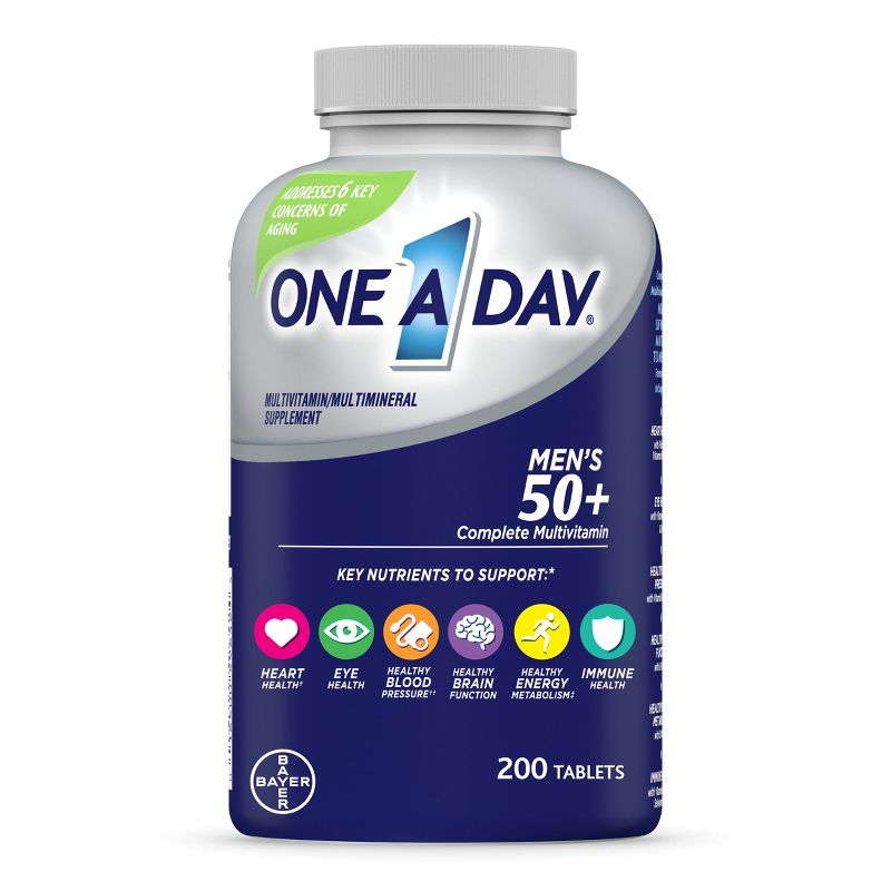 One A Day Men&#39;s 50+ Multivitamin Tablets - 200ct, 1 of 8
