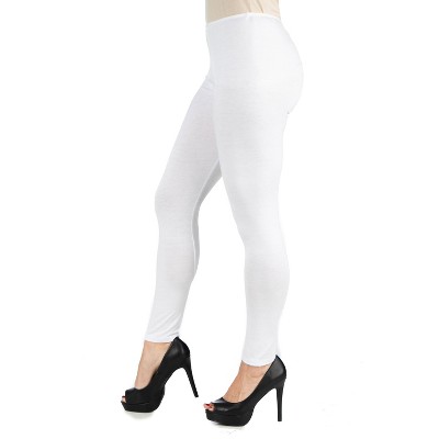 Womens Stretch Ankle Length Leggings-white-xl : Target