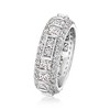 Ross-Simons 3.10 ct. t.w. CZ Eternity Band in Sterling Silver - 3 of 4