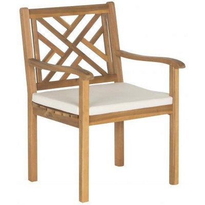 Bradbury 5-Piece Brown Acacia Wood Outdoor Dining Set with Cushions