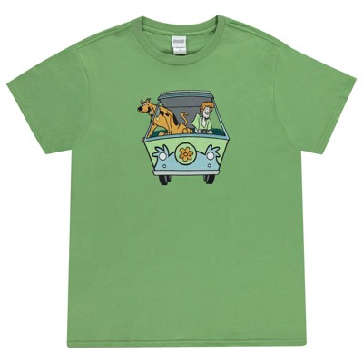 Mens Scooby Doo Throwback Shirt - Scooby Doo, Shaggy, Velma Tee - Classic Frotn and Back Rubber Patch T-Shirt