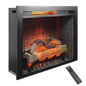 NAYSAYE Indoor Fireplace Wall Mounted Cozy Atmosphere Fireplace for Living Room , Black, 30.2"*8.2"*24.1" - 1 of 4