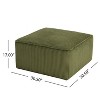 PAGED Chic Square Minimalist Striped Ottoman Foot Rest, Velvet Multifunctional Footstool for Living Room, Bedroom, Perfect for Sofa - 2 of 4