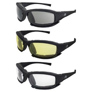 3 Pairs of Alpha Omega AO3 Safety Motorcycle Sunglasses - 1 of 4