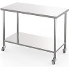 Acekool 60"x24" 2-Tier Stainless Steel Prep Table, Heavy Duty Kitchen Work Table with Adjustable Shelf, NSF Certified for Home Restaurant - 2 of 4