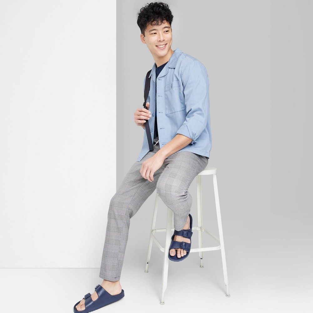 Case Pack of 6, Men's Striped Shirt Jacket - Original Use™ Blue L